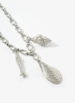 Tone Shell Statement Charm Necklace Jewellery|Jewelry