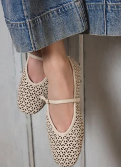 Discount Tabi Leather Ballet Flats Flat Shoes
