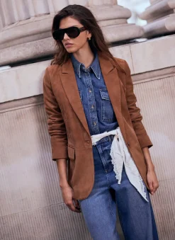 Outlet Suede Blazer Jackets|Leather & Suede Jackets