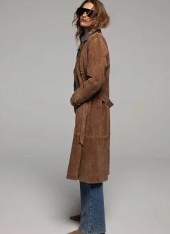 Online Suede Trench Coat Coats|Jackets