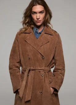 Online Suede Trench Coat Coats|Jackets
