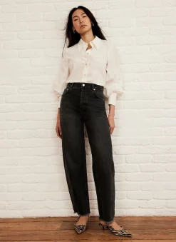 Online Washed Barrel Leg Jeans Jeans|Barrel & Balloon Jeans