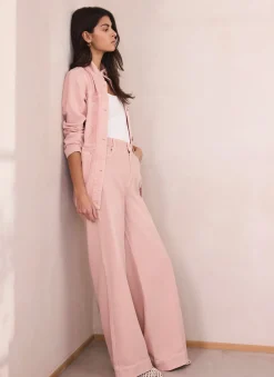 Sale Washed Pink Wide Jeans Wide Leg Jeans