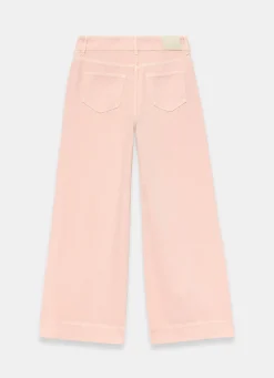 Sale Washed Pink Wide Jeans Wide Leg Jeans