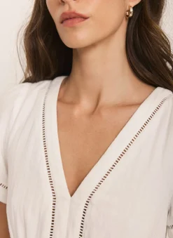 Online White Cotton Cheesecloth Midi Dress Summer Dresses|Midi Dresses