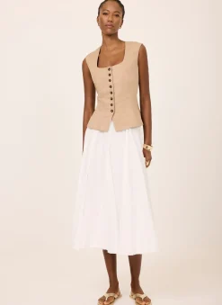 Sale Cotton Full Midi Skirt Midi Skirts|Skirts
