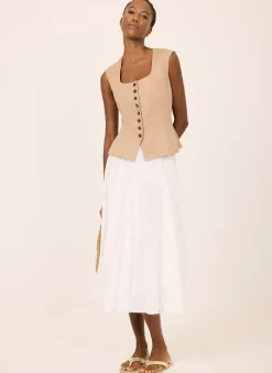 Sale Cotton Full Midi Skirt Midi Skirts|Skirts