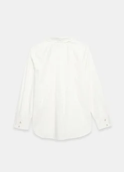 Discount White Cotton Scallop Detail Shirt Shirts & Blouses
