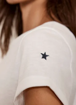 White Cotton Star T-Shirt T-Shirts|T-Shirts