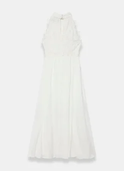 Online White Floral Textured Maxi Dress Occasion Dresses|Occasion Dresses