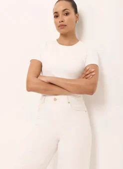 Clearance White Layering Short Sleeve Top Essentials