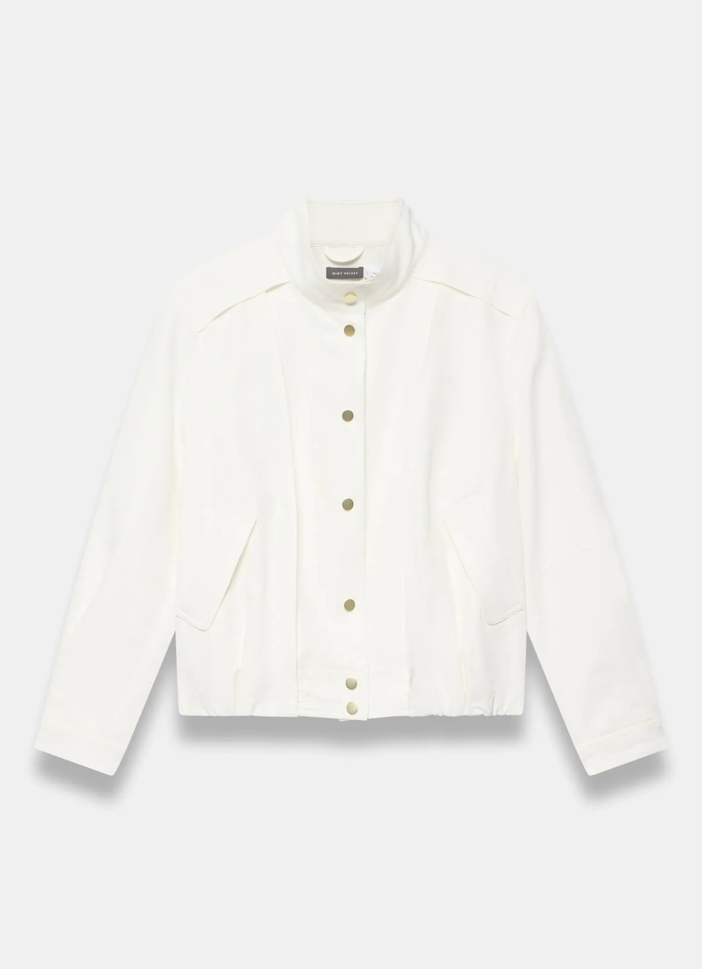 Best White Linen Blend Bomber Jacket Jackets