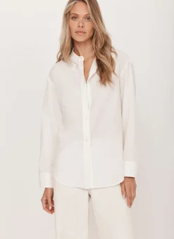 Outlet White Oversized Tailored Shirt Shirts & Blouses
