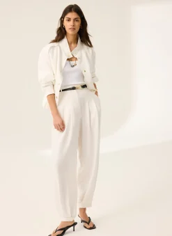 Hot White Soft Balloon Trousers Trousers