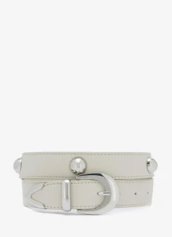 Clearance White Statement Leather Belt Belts