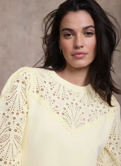 Online Cotton Blend Broderie Sweatshirt Sweatshirts|Sweatshirts