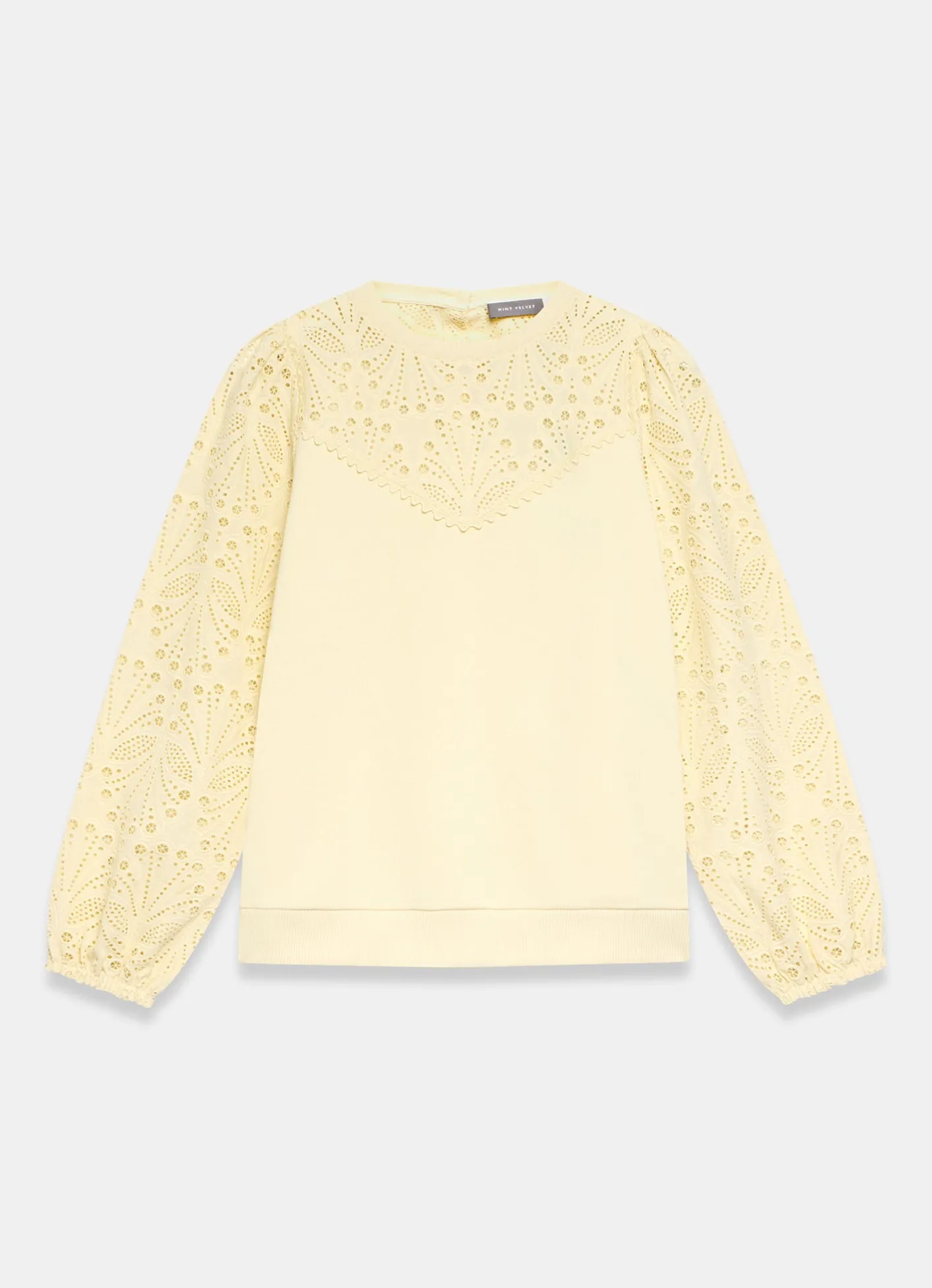 Online Cotton Blend Broderie Sweatshirt Sweatshirts|Sweatshirts
