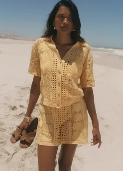 Sale Crochet Shell Shorts Crochet|Trousers