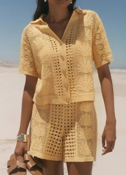 Sale Crochet Shell Shorts Crochet|Trousers
