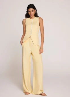 Linen Blend Longline Waistcoat Waistcoats