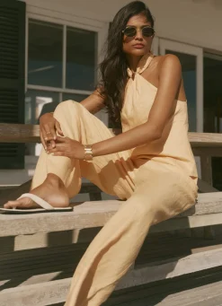 Online Linen Drawstring Wide Leg Trousers Wide Leg Trousers|Trousers