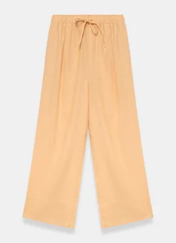 Online Linen Drawstring Wide Leg Trousers Wide Leg Trousers|Trousers