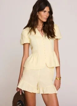 Hot Linen Peplum Top All Tops|Tops