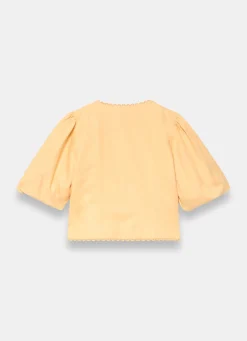 Online Linen Puff Sleeve Top All Tops|Tops