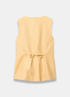 Discount Ramie Longline Waistcoat Waistcoats|All Tops