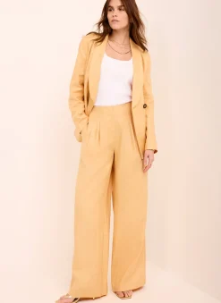 Online Ramie Wide Leg Trousers Wide Leg Trousers|Trousers