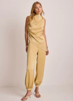 Online Satin Asymmetric Top All Tops|Tops